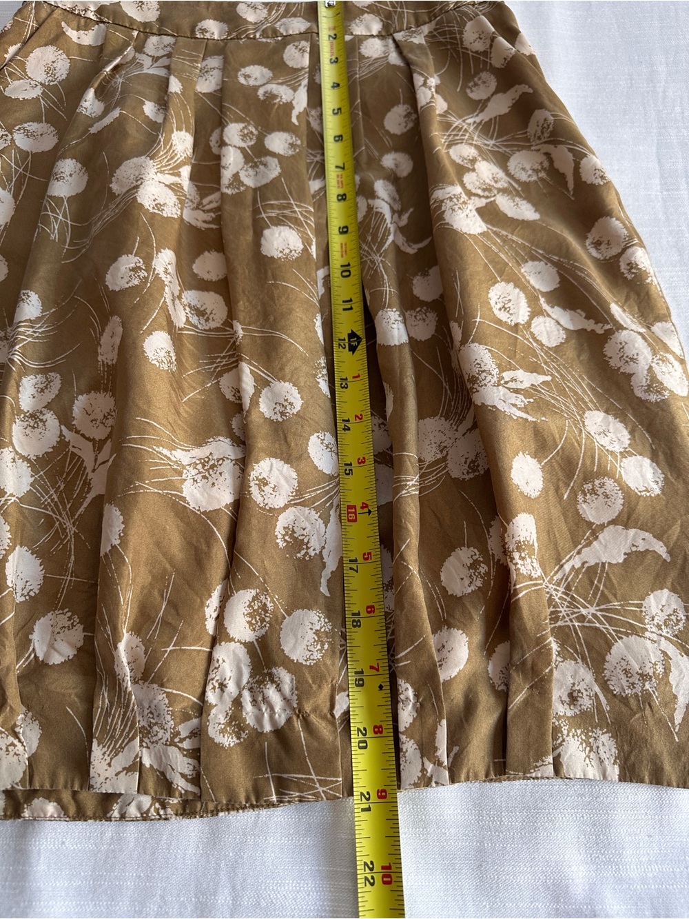 BODEN Silk Pleated Knee-Length Skirt | 4 - Picture 9 of 11